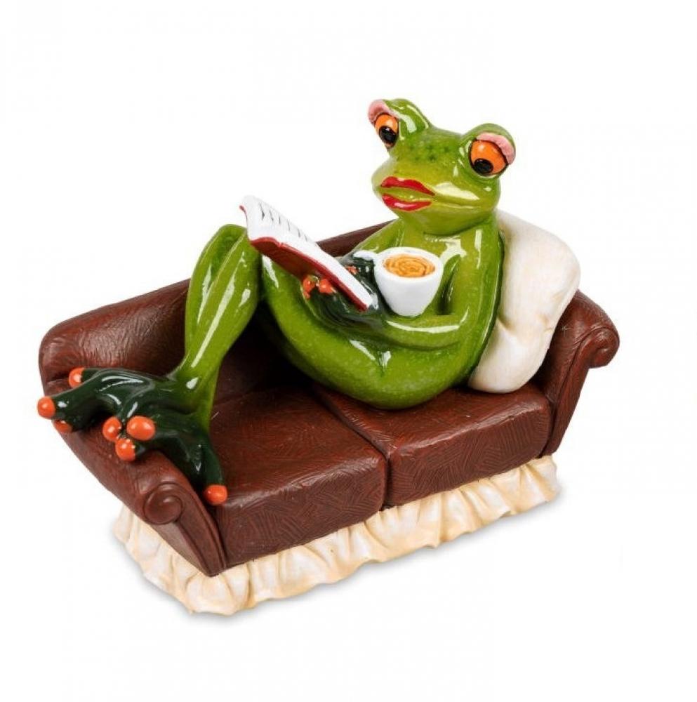 Frosch-Frau im Feierabend, 15 cm